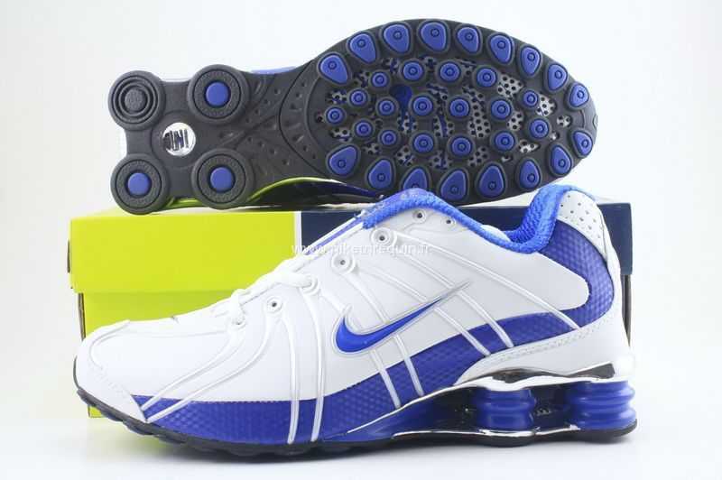 Nouveau Style Nike Shox Oz Blanc Bleu Marine